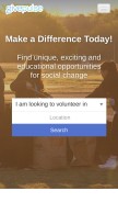 How givepulse.com looks like on a mobile device such as an iPhone.