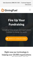 How givingfuel.com looks like on a mobile device such as an iPhone.