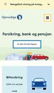How gjensidige.no looks like on a mobile device such as an iPhone.