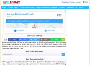How gktoday.in looks like on a tablet such as an iPad.