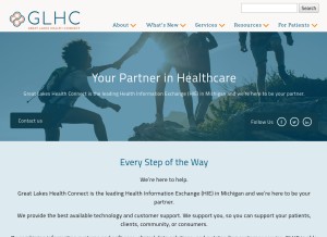 How gl-hc.org looks like on a tablet such as an iPad.