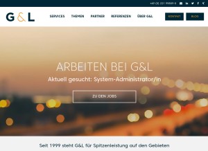 How gl-systemhaus.de looks like on a tablet such as an iPad.