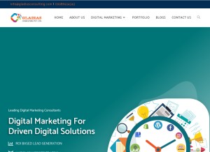 How gladiasconsulting.com looks like on a tablet such as an iPad.
