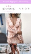 How glamantibeauty.com looks like on a mobile device such as an iPhone.