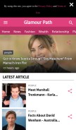 How glamourpath.com looks like on a mobile device such as an iPhone.