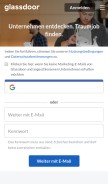 How glassdoor.ch looks like on a mobile device such as an iPhone.