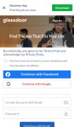 How glassdoor.ie looks like on a mobile device such as an iPhone.