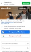 How glassdoor.nl looks like on a mobile device such as an iPhone.