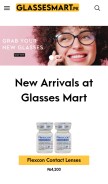 How glassesmart.pk looks like on a mobile device such as an iPhone.