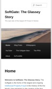 How glassey.com looks like on a mobile device such as an iPhone.