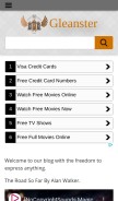 How gleanster.com looks like on a mobile device such as an iPhone.