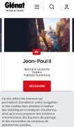 How glenat.com looks like on a mobile device such as an iPhone.