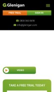 How glenigan.com looks like on a mobile device such as an iPhone.
