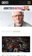 How glennbeck.com looks like on a mobile device such as an iPhone.