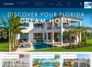How glhomes.com looks like on a tablet such as an iPad.