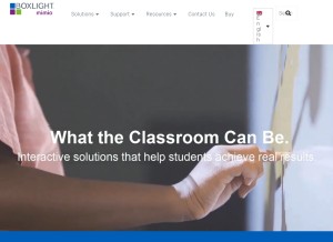 How global.boxlight.com looks like on a tablet such as an iPad.