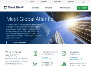 How globalatlantic.com looks like on a tablet such as an iPad.