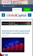 How globalcapital.com looks like on a mobile device such as an iPhone.