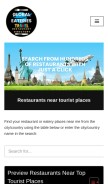 How globaleateries.com looks like on a mobile device such as an iPhone.