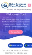 How globalexchangeuae.com looks like on a mobile device such as an iPhone.