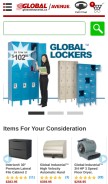 How globalindustrial.ca looks like on a mobile device such as an iPhone.
