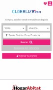 How globaliza.com looks like on a mobile device such as an iPhone.