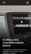 How globallogic.com looks like on a mobile device such as an iPhone.