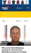 How globalnews.ca looks like on a mobile device such as an iPhone.