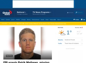 How globalnews.ca looks like on a tablet such as an iPad.