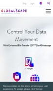 How globalscape.com looks like on a mobile device such as an iPhone.