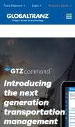 How globaltranz.com looks like on a mobile device such as an iPhone.