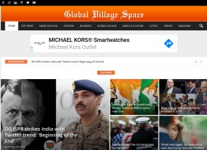 How globalvillagespace.com looks like on a tablet such as an iPad.