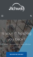 How globalweb.net looks like on a mobile device such as an iPhone.