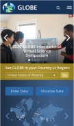 How globe.gov looks like on a mobile device such as an iPhone.