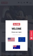 How globebrand.com looks like on a mobile device such as an iPhone.