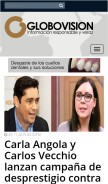 How globovision.com looks like on a mobile device such as an iPhone.