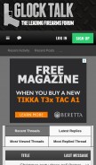 How glocktalk.com looks like on a mobile device such as an iPhone.