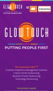 How glowtouch.com looks like on a mobile device such as an iPhone.