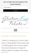How glutenfreepalate.com looks like on a mobile device such as an iPhone.