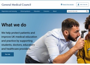 How gmc-uk.org looks like on a tablet such as an iPad.