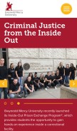 How gmercyu.edu looks like on a mobile device such as an iPhone.