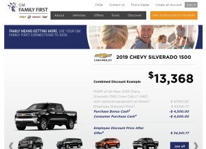 How gmfamilyfirst.com looks like on a tablet such as an iPad.