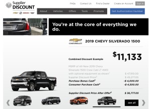 How gmsupplierdiscount.com looks like on a tablet such as an iPad.