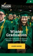 How gmu.edu looks like on a mobile device such as an iPhone.