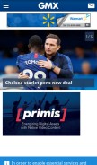 How gmx.com looks like on a mobile device such as an iPhone.