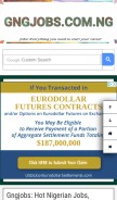 How gngjobs.com.ng looks like on a mobile device such as an iPhone.