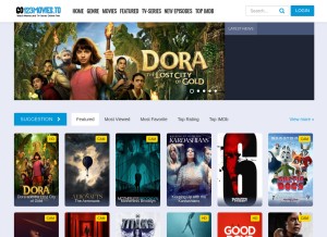 How go123movies.to looks like on a tablet such as an iPad.