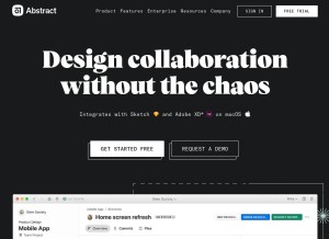 How goabstract.com looks like on a tablet such as an iPad.