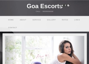 How goaescortshub.com looks like on a tablet such as an iPad.