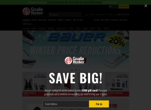 How goaliemonkey.com looks like on a tablet such as an iPad.